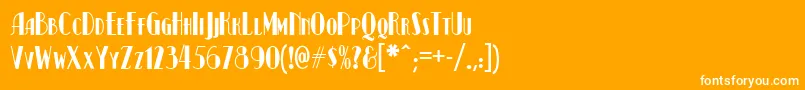 Kismet ffy Font – White Fonts on Orange Background