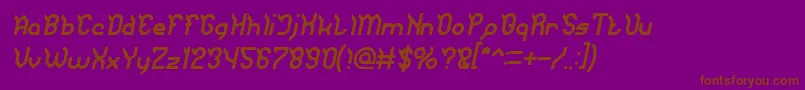 JaguarItalic Font – Brown Fonts on Purple Background