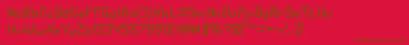 JaguarItalic Font – Brown Fonts on Red Background