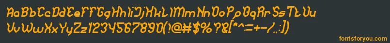 JaguarItalic Font – Orange Fonts on Black Background
