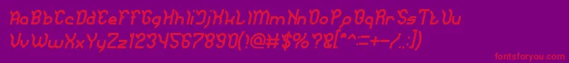 JaguarItalic Font – Red Fonts on Purple Background
