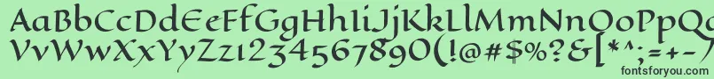 EaglelakeRegular Font – Black Fonts on Green Background