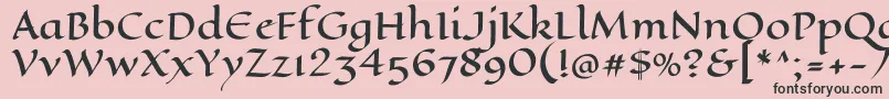 Police EaglelakeRegular – polices noires sur fond rose