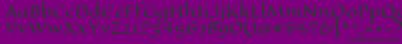 EaglelakeRegular Font – Black Fonts on Purple Background
