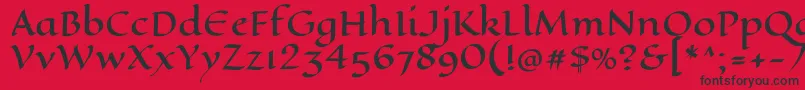 EaglelakeRegular Font – Black Fonts on Red Background