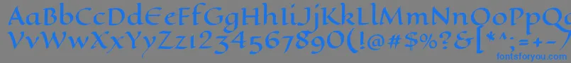 EaglelakeRegular Font – Blue Fonts on Gray Background