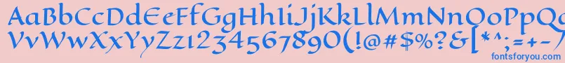 EaglelakeRegular Font – Blue Fonts on Pink Background