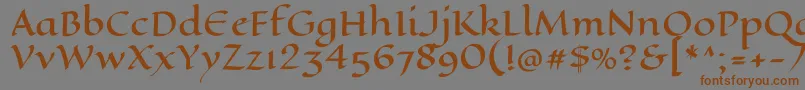 EaglelakeRegular Font – Brown Fonts on Gray Background