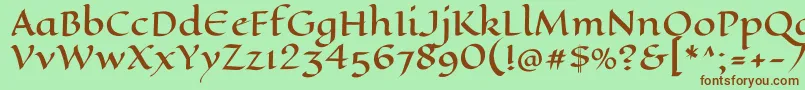 EaglelakeRegular Font – Brown Fonts on Green Background