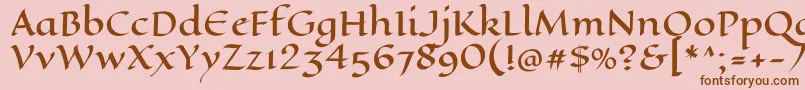 EaglelakeRegular Font – Brown Fonts on Pink Background
