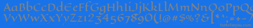 EaglelakeRegular Font – Gray Fonts on Blue Background
