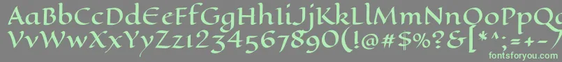 EaglelakeRegular Font – Green Fonts on Gray Background