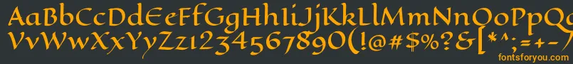 EaglelakeRegular Font – Orange Fonts on Black Background