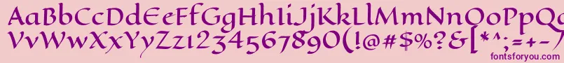 Police EaglelakeRegular – polices violettes sur fond rose