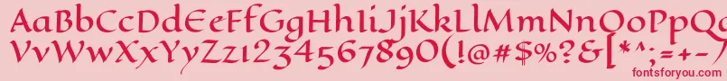 EaglelakeRegular Font – Red Fonts on Pink Background