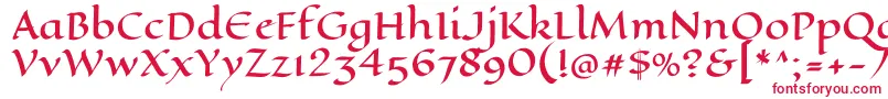 フォントEaglelakeRegular – 白い背景に赤い文字