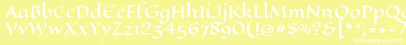 EaglelakeRegular Font – White Fonts on Yellow Background