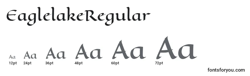 Размеры шрифта EaglelakeRegular