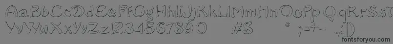 SayonaraBeveledFree Font – Black Fonts on Gray Background