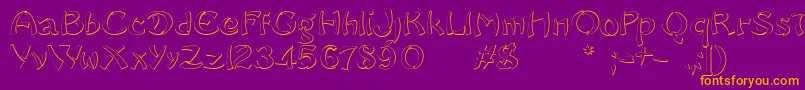 SayonaraBeveledFree Font – Orange Fonts on Purple Background