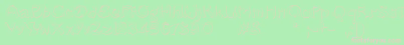 SayonaraBeveledFree Font – Pink Fonts on Green Background