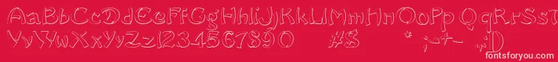 SayonaraBeveledFree Font – Pink Fonts on Red Background