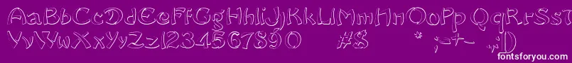 SayonaraBeveledFree Font – White Fonts on Purple Background