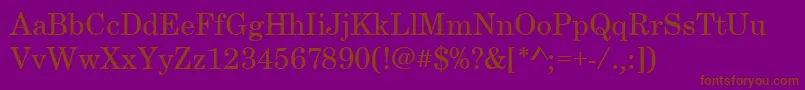 Centuryscht Font – Brown Fonts on Purple Background