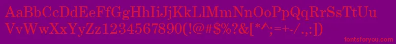 Centuryscht Font – Red Fonts on Purple Background