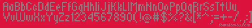Standard0757 Font – Gray Fonts on Red Background