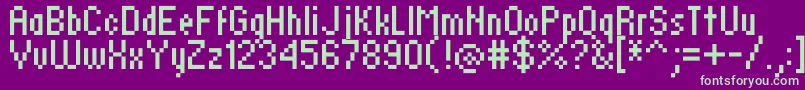 Standard0757 Font – Green Fonts on Purple Background