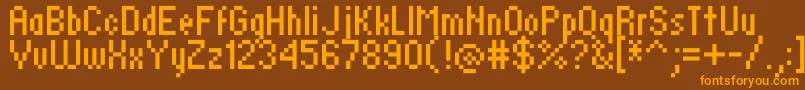 Standard0757 Font – Orange Fonts on Brown Background