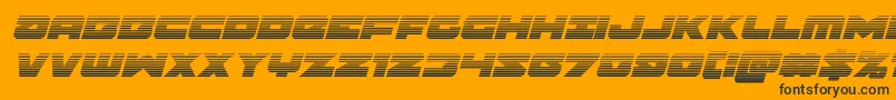 Banjinscanital Font – Black Fonts on Orange Background