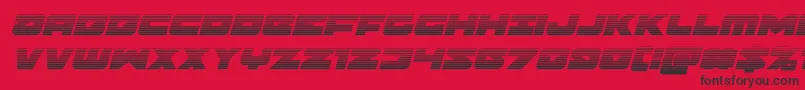 Banjinscanital Font – Black Fonts on Red Background
