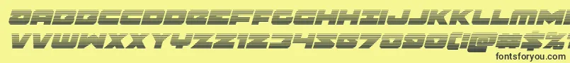 Banjinscanital Font – Black Fonts on Yellow Background