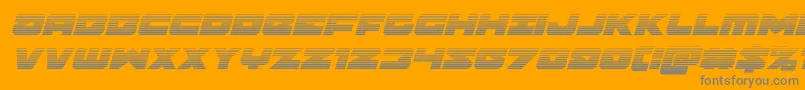 Banjinscanital Font – Gray Fonts on Orange Background