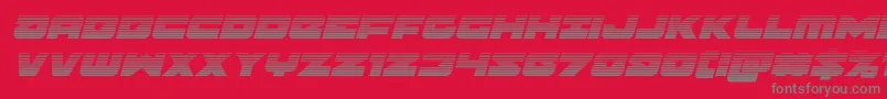Czcionka Banjinscanital – szare czcionki na czerwonym tle