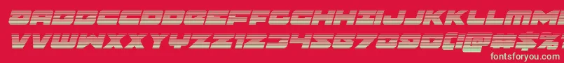Banjinscanital Font – Green Fonts on Red Background