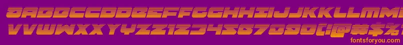 Banjinscanital Font – Orange Fonts on Purple Background