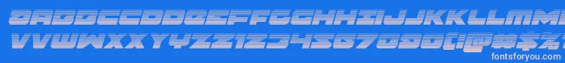 Banjinscanital Font – Pink Fonts on Blue Background