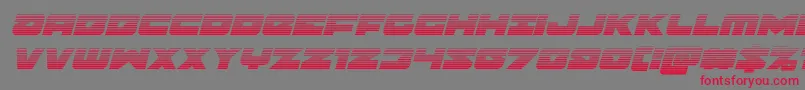 フォントBanjinscanital – 赤い文字の灰色の背景
