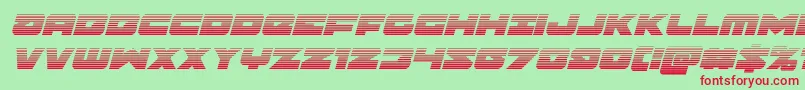 Banjinscanital Font – Red Fonts on Green Background
