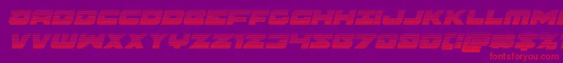 フォントBanjinscanital – 紫の背景に赤い文字