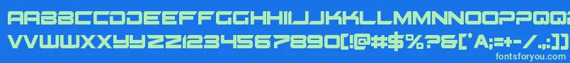 Gypsykillercond Font – Green Fonts on Blue Background