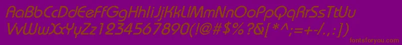 fuente BrookhouseItalic – Fuentes Marrones Sobre Fondo Morado