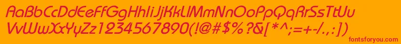 fuente BrookhouseItalic – Fuentes Rojas Sobre Fondo Naranja