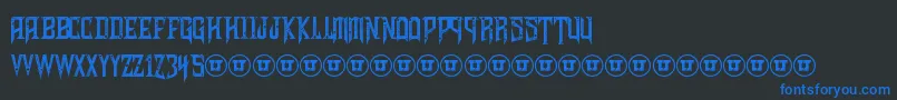 ShadowsOfSecurity Font – Blue Fonts on Black Background