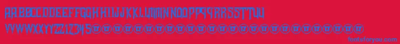 ShadowsOfSecurity Font – Blue Fonts on Red Background