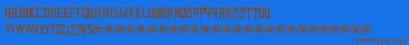 ShadowsOfSecurity Font – Brown Fonts on Blue Background