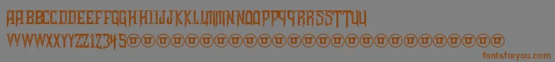 ShadowsOfSecurity Font – Brown Fonts on Gray Background